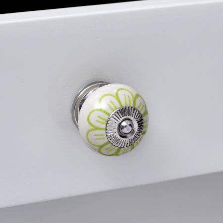 Lime Green Flower Knob