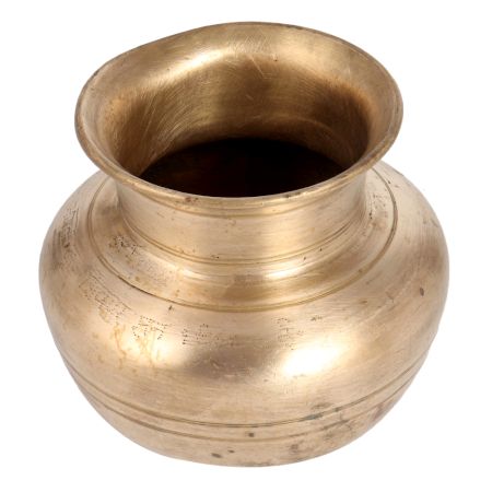 Shiny Golden Vintage Kalash Holy Water Pot