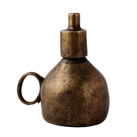 Brass Kerosene Showpiece Lamp In Dark Finish