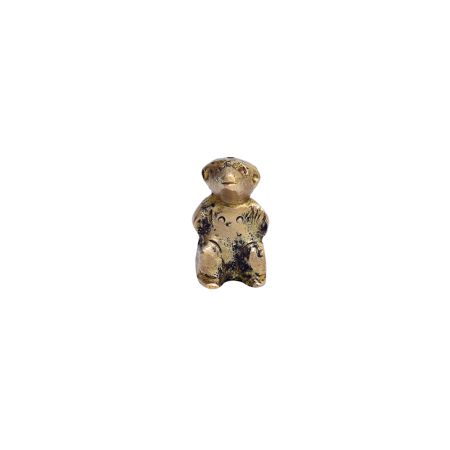 Antique Golden Brass Bear Agarbatti Holder Stand