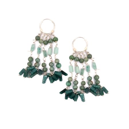 Beads Hanging Earrings With 92.5 Sterling  Silver