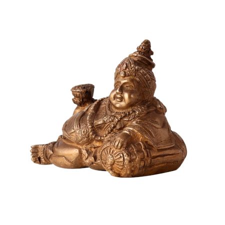 Handmade Brass Treasure Lord Kubera