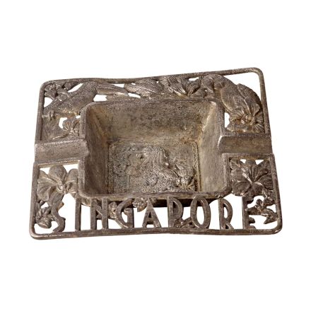 Vintage Metal Ashtray in English Art