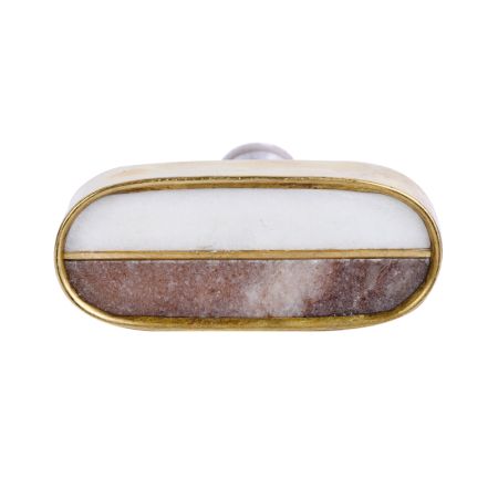 Grey and White Stone Dresser Knobs