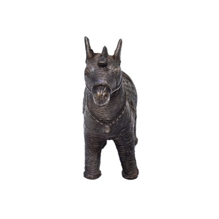 Brass Dhokra Horse Statue From Orissa