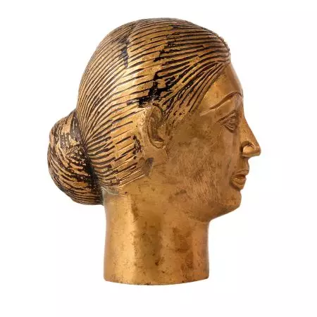 Brass Parvati Head God Statue