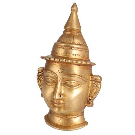 Golden Big Plate of Goddess Parvati Head