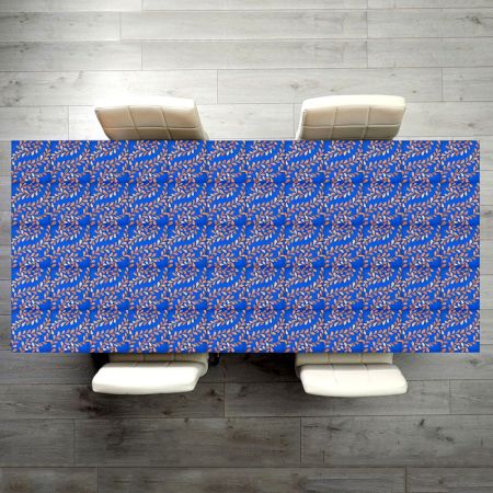 Blue Coloured Wood and Resin Table Top for Decoration