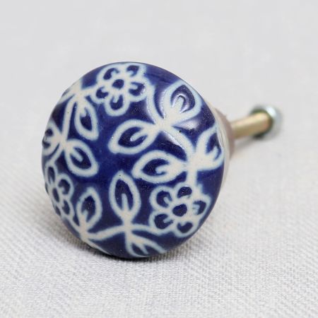 Purple Etched Flat Knob