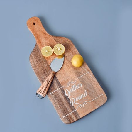 Chopping Board Made of Wood with a Hole for Hanging