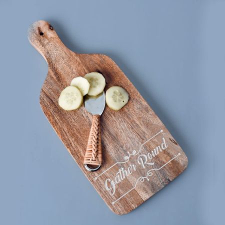 Rectangular Wooden Chopping Board with a Handle For Kitchen