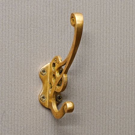 Golden Brass Nostalgic Entryway Coat Wall Hooks