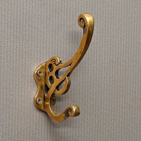 Golden Brass Nostalgic Wall Hooks for Hanging