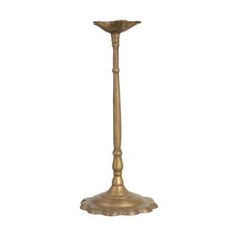Traditional Brass Oil Lamp in South Indian Art