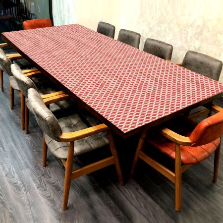Attractive Table Top Made of Wood and Resin