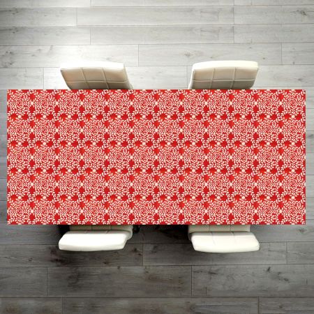 Wood and Resin Table Top in Red & White Colour