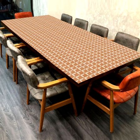 Peach Colour Table Top for Coffee Table