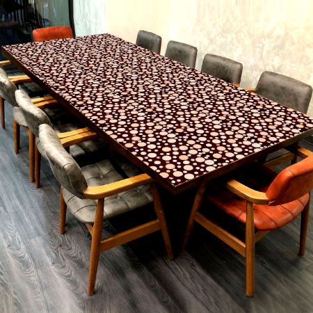 Decorative Table Top Made of High Quality Wood and Resin