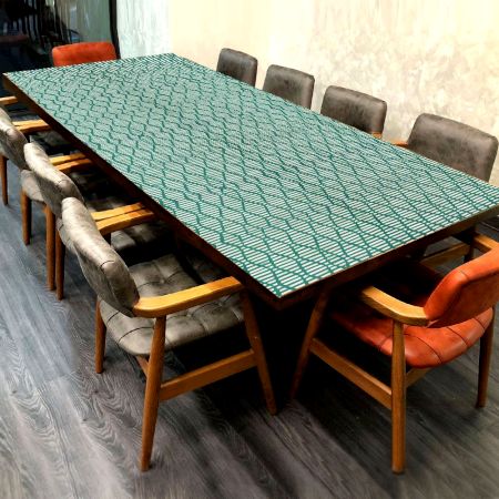 Eye-Catching Wood and Resin Table Top for Side Table