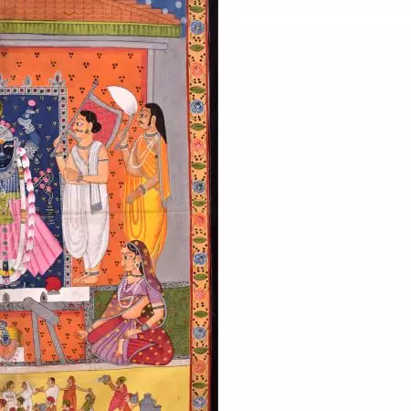 Eye-Catching Pichwai Painting of Hindu God for Temple