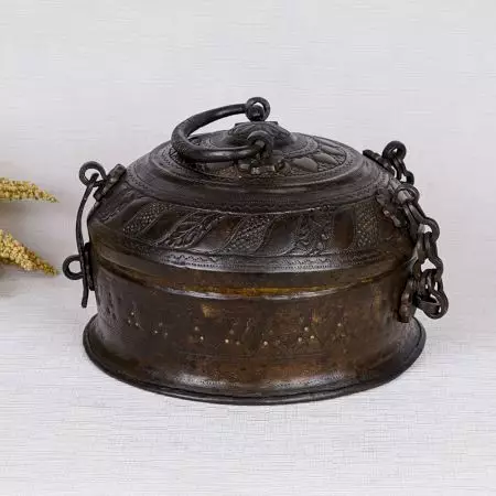 Antique Brass Jewelry Box for Home & Office Decoration
