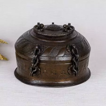 Antique Brass Jewelry Box for Home & Office Decoration