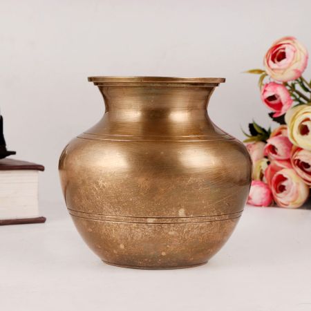 Handmade Lota or Water Pot for Indoor Decoration