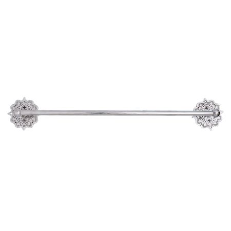 Silver Brass Boho Design Set of 4 Bathroom Hardware Accessories