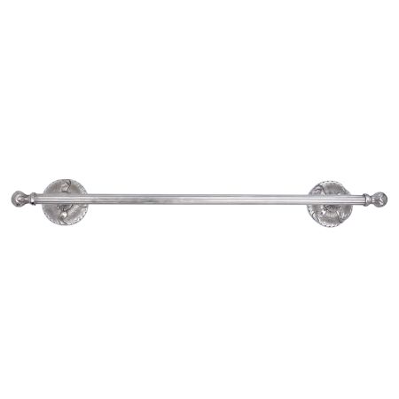 Silver Brass Floral Base Bathroom Hardware Accessories Set of 4