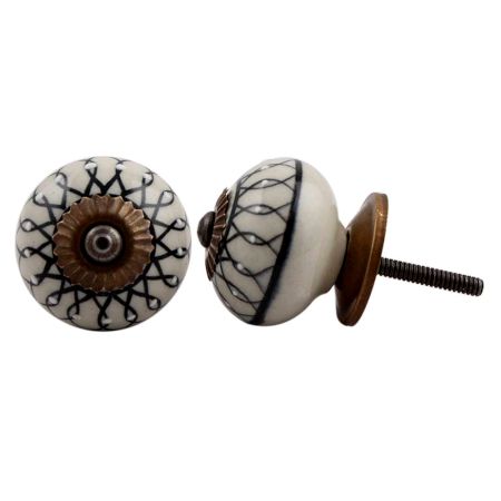 Black Leaf Dresser Knob