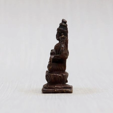Traditional Copper Idol of Goddess Laxmi for Worship