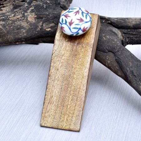 Multicolor Ceramic Wooden Door Stopper
