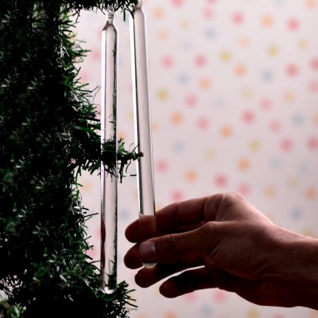 High-Quality Glass Stick Christmas Ornaments in Set of 6