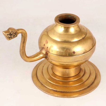Antique Golden Brass Pot for Indoor Decoration