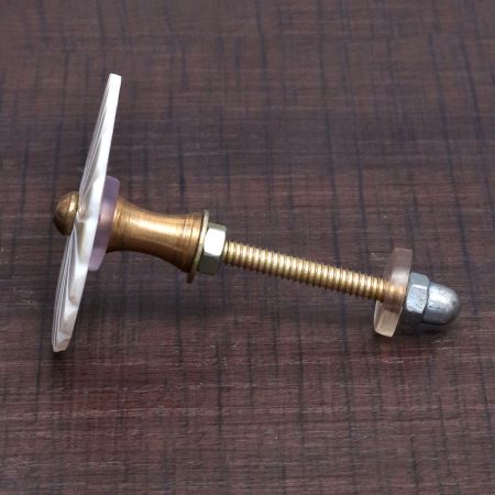 White Flower Shaped Cabinet Knob Made of Mother of Pearl