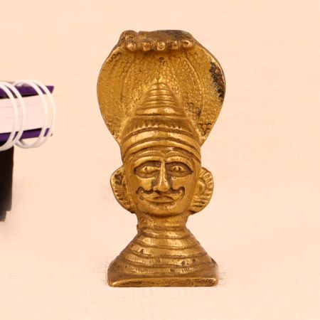 Handmade Brass Head Statue of Lord Shiva Muniswaran God for Decor