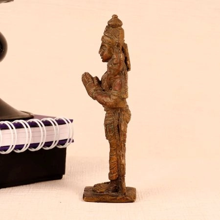 Handmade Brass Statue of Hindu God in South Indian Art