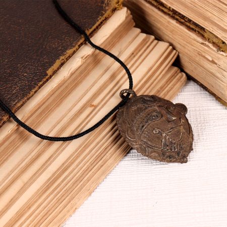 Vintage Tribal Brass Face Pendent for Decoration