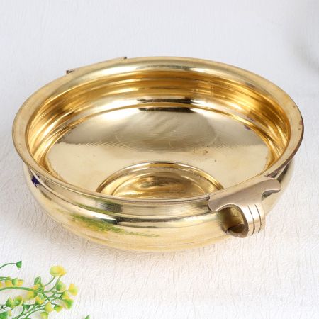 Shiny Golden Premium Brass Urli Pot for Home Decor