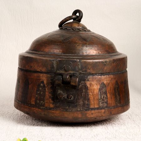 Islamic Jewelry Box Made of Premium Copper for Decor