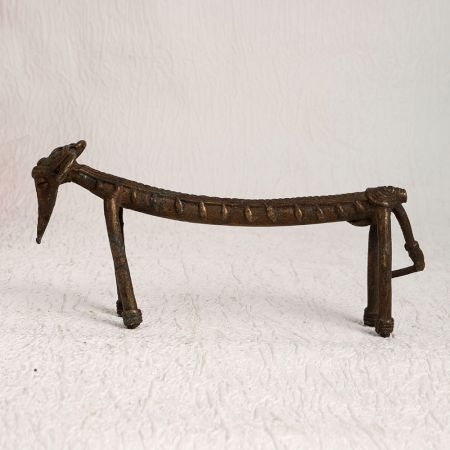 Tribal Art Brass Elephant Statue for Decoration and Collection