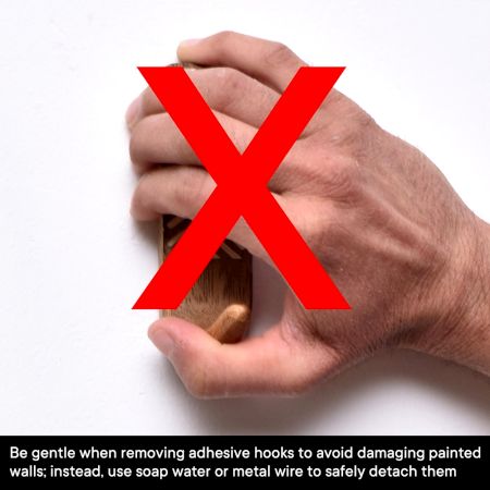 3 Pieces Wooden Self Adhesive Brown Hooks