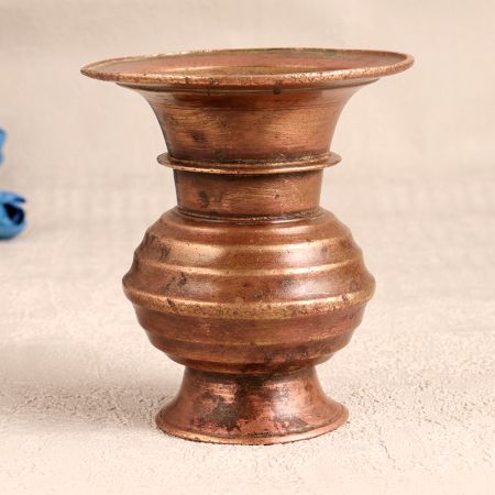 Vintage Finest Brass Flower Pot in South Indian Art