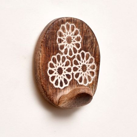 Brown Wooden Adhesive Hooks for Painted Walls