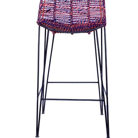 Tella Metal Woven Bar Stool Multicolor