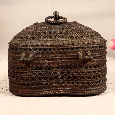 Dark Finish Handmade Jewelry Box Made of Finest Brass