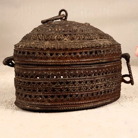 Dark Finish Handmade Jewelry Box Made of Finest Brass