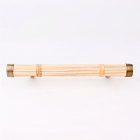 Natural Round Rattan Cabinet Handles (7 Inch)