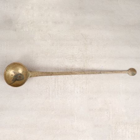 Handmade Vintage Brass Cooking Spoon for Home Decor