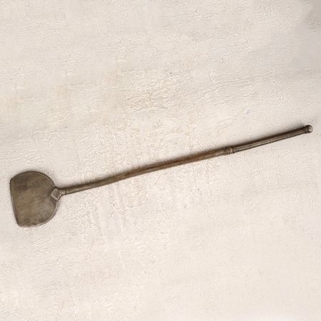 Handmade Vintage Brass Cooking Flat Spoon for Collection